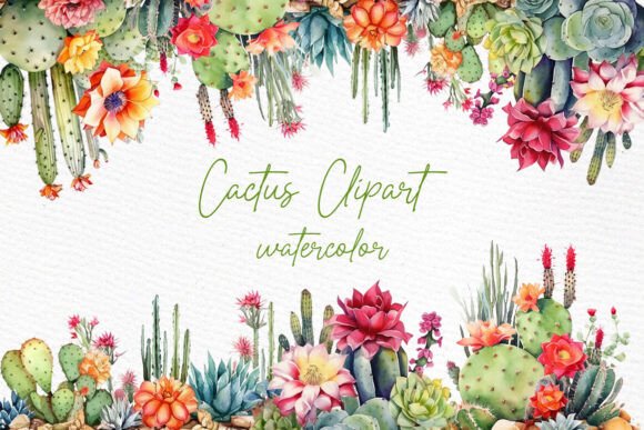 Blooming Cactus Set Desert Plant Clipart: A Designer's Guide