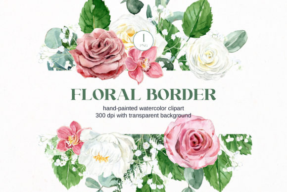 Boho Roses Floral Border: Elevate Your Design Projects