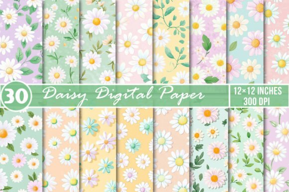 Daisy Digital Paper: Elevate Your Design Projects with Floral Charm