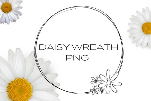 Daisy Floral Wreath PNG Black Monoline: A Designer's Guide