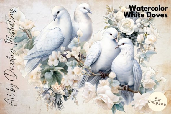 Elevate Your Design with Pastel White Doves