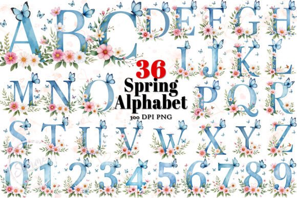 Elevate Your Spring Projects with Butterfly Alphabet Clipart