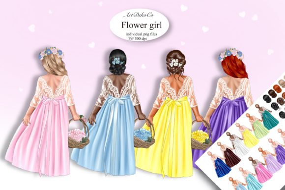 Flower Girl Clipart & Kids Clipart: Elevate Your Creative Projects