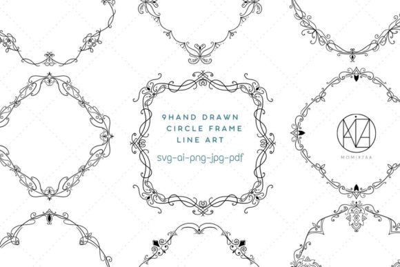 Hand Drawn Black and White Circle Frame: A Design Essential