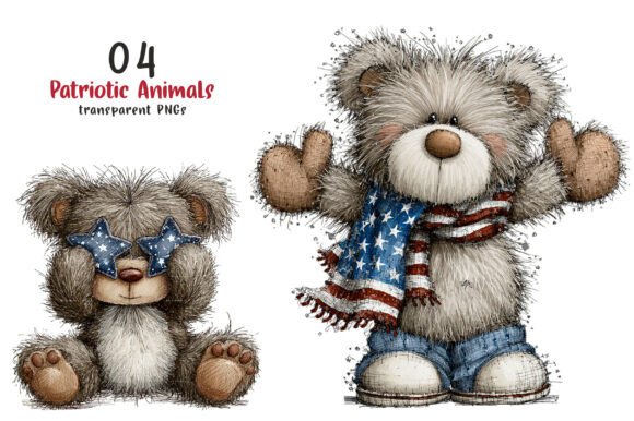 Patriotic Animals Clipart: Elevate Your Design Projects