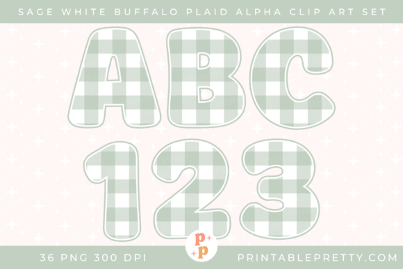 Sage White Buffalo Plaid Alphabet PNG: A Designer's Guide
