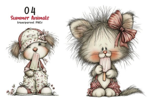 Summer Animals Clipart: A Vibrant Design Asset