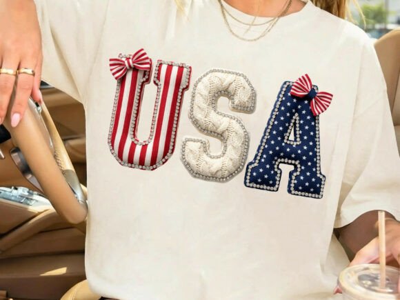 USA Patchwork PNG, Coquette: Modern Design Elements