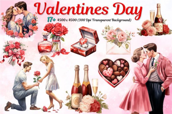 Valentine's Day Watercolor Bundle: Design Assets for Impact