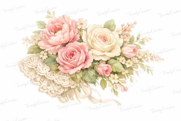 Victorian Floral Bouquet PNG Clipart: Timeless Elegance for Modern Design