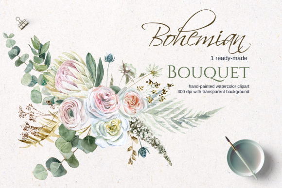 Watercolor Boho Bouquet: A Designer's Guide to Elegant Floral Assets