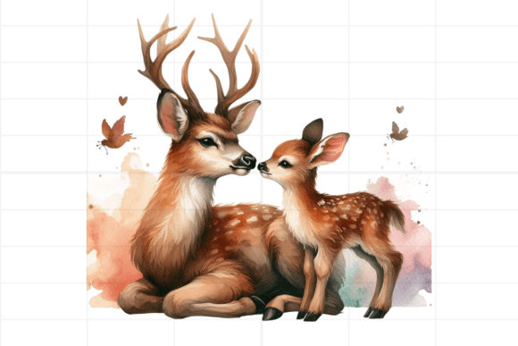Watercolor Boho Deer Clipart: A Versatile Design Asset